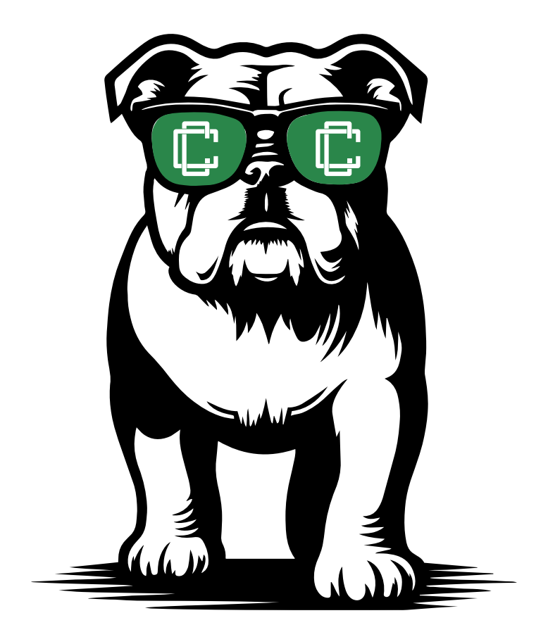 glasses bulldog
